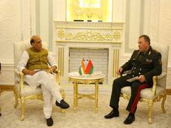 
      
      Rajnath Singh meets Belarusian counterpart on sidelines of...
      
      