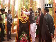 
      
      Rajnath Singh, 3 services chiefs pay tribute to the Missile...
      
      