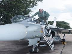 
      
      IAF chief RKS Bhadauria flies Tejas MK 1 FOC fighter in Bengaluru 
      
      