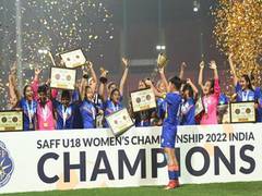 
      
      India girls clinch SAFF U-18 Women's Championship 2022 title
      
      