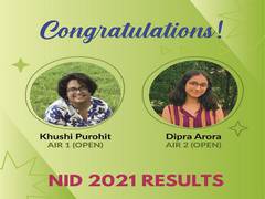 
      
      2 Gujarat girls top NID BDes 2021 Exams with AIR 1 and 2
      
      