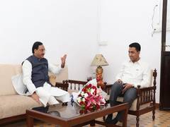 
      
      Goa: CM Pramod Sawant meets HRD minister Ramesh Pokhriyal
      
      