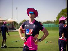 
      
      IPL 13: Steve Smith practises Dhoni's signature 'Helicopter Shot'
      
      