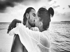 
      
      Ranveer Singh posts his kissing picture with Deepika  to mark...
      
      