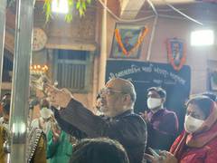 
      
      Amit Shah offers prayers at Bahuchara Mata temple in Gujarat
      
      
