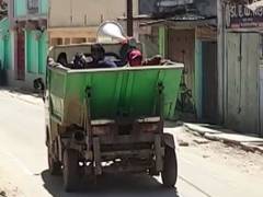 
      
      Garbage collecting vehicle used to transport migrant...
      
      