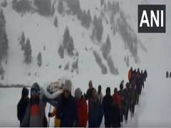 
      
      Braveheart policemen, villagers carry sick policeman in...
      
      