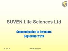 
      
      Suven Life Sciences Q2 profit up 26 pc q-o-q at Rs 72 crore
      
      