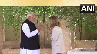 
      
      G7 Summit: Italy PM Meloni receives PM Modi
      
      