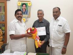 
      
      Tamil Nadu: TNCA Secretary R S Ramasaamy meets CM Palaniswami
      
      
