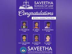 
      
      Six students from Saveetha School of Law turn Civil Judges
      
      