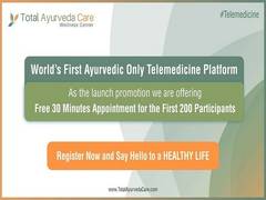 
      
      World's first Ayurvedic only telemedicine service launched
      
      