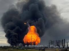 
      
      Emergency response personnel working to douse fire at Texas...
      
      