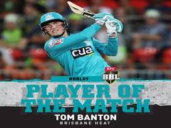 
      
      Brisbane Heat beat Sydney Thunder by 16 runs in BBL
      
      