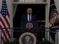 Trump makes first public appearance at White House since COVID-19 diagnosis