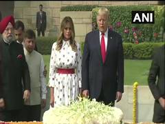 
      
      US President pays tribute to Mahatma Gandhi at Rajghat
      
      