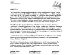 
      
      Editors Guild condemns arrest of journalist, editor and TV...
      
      