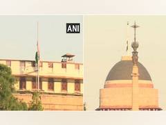 
      
      Flags at Rashtrapati Bhavan, Parliament at half-mast as...
      
      