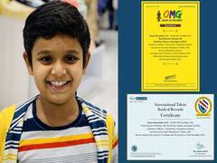 
      
      Sanav, 8-year-old Indian creates World Record
      
      