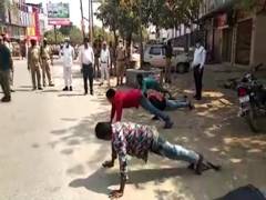 
      
      Lockdown violators punished by police in UP, Karnataka
      
      