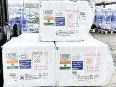 
      
      Consignment of Made in India COVID-19 vaccines airlifted for...
      
      