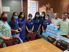 
      
      Students from Vidyashilp Academy donate face masks to...
      
      