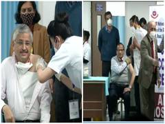 
      
      Randeep Guleria, VK Paul administered COVID-19 vaccine shot...
      
      