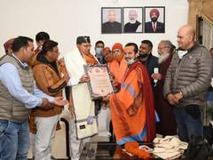 
      
      Religious leaders thank Uttarakhand CM, shower blessings for...
      
      