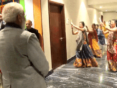 
      
      In a special welcome to PM Modi, Bhutan youngsters perform Garba
      
      