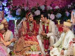 
      
      First pictures from the Ambani-Mehta wedding are out, Shloka...
      
      