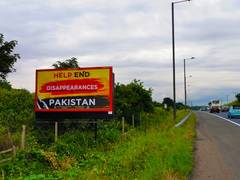 
      
      Billboards come up around London calling for an end to...
      
      