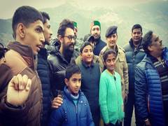 
      
      Aamir Khan clicks pictures with fans during shooting of 'Laal...
      
      
