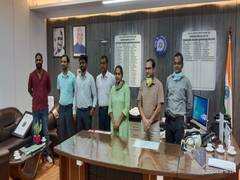 
      
      Usha Nagisetty felicitated by Waltair DRM after being picked...
      
      