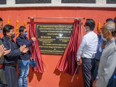 
      
      Kiren Rijiju lays foundation stones for sports facilities in Leh
      
      
