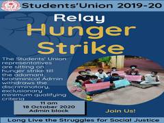 
      
      Hyderabad University's students on indefinite hunger strike...
      
      