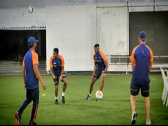 
      
      Ind vs Eng: Hosts enjoy a fun outing at Chepauk, play 'footvolley'
      
      