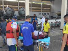 
      
      Naval personnel saves man from drowning in Kochi 
      
      