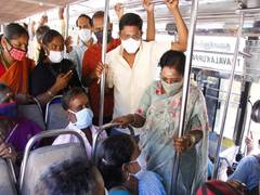 
      
      Ahead of polls, Puducherry LG takes a ride on public bus with...
      
      
