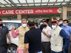 
      
      Uttarakhand CM inspects facilities at COVID care centre in...
      
      