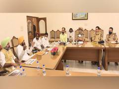 
      
      Punjab CM's son seen at official security meeting, triggers row
      
      