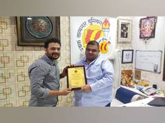 
      
      Abhijeet Rane honoured with Corona warrior award by Times...
      
      