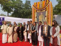 
      
      Suspended RS MPs pay floral tribute to Ambedkar on his death...
      
      