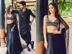 
      
      Ananya, Vijay twin in all black for 'Liger' promotions
      
      