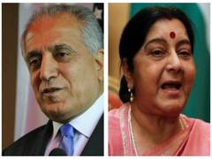 
      
      Zalmay Khalilzad holds talks with Sushma Swaraj on Afghan...
      
      