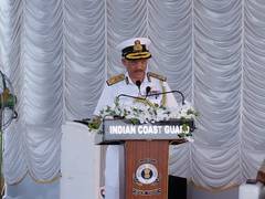 
      
      VS Pathania inaugurates Coast Guard Jetty
      
      