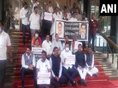 
      
      BJP MLAs stage protest to demand Maharashtra Minister Nawab...
      
      