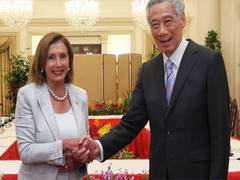 
      
      Pelosi-led US delegation meets Singapore PM, President 
      
      
