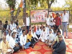 
      
      Congress workers protest ED chargesheet
      
      