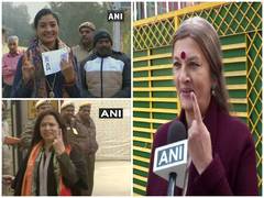 
      
      Delhi Assembly polls: Women politicians exercise their franchise
      
      