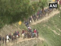 
      
      Amarnath Yatra on hold due to bad weather 
      
      